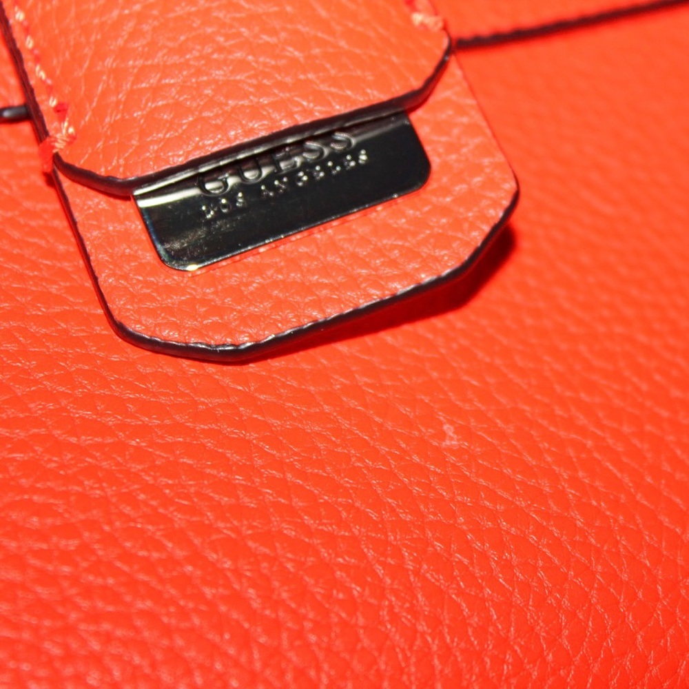 Guess Orange Cate Satchel Purse - Picture 12 of 15